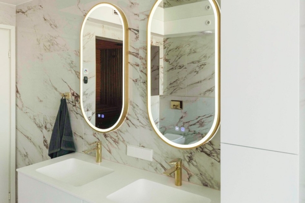 Pirita, Padriku tn korteri vannitoa remont – luksuslik vannituba koos saunaga 4 luksusliku-vannitoa-remont-peeglid